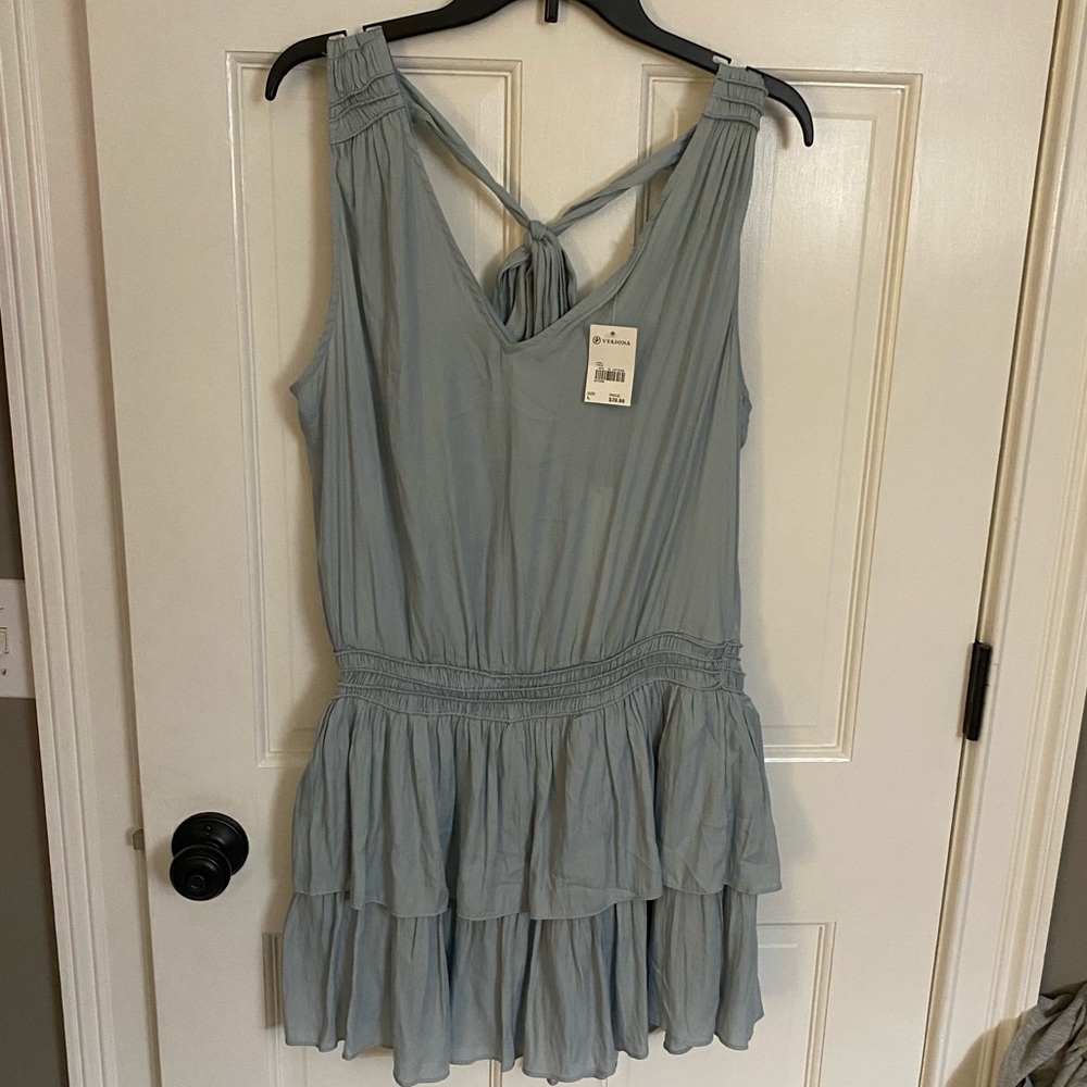 versona blue mini dress